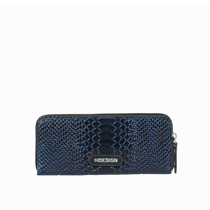 Yoko Ono W1 Blue Leather Clutch Wallet