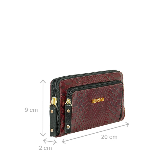 Yoko Ono W1 Red Leather Clutch Wallet