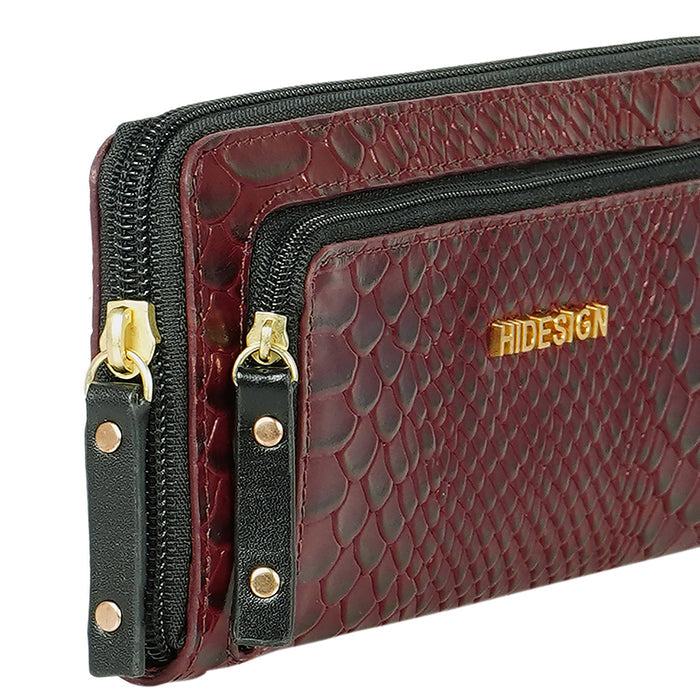 Yoko Ono W1 Red Leather Clutch Wallet