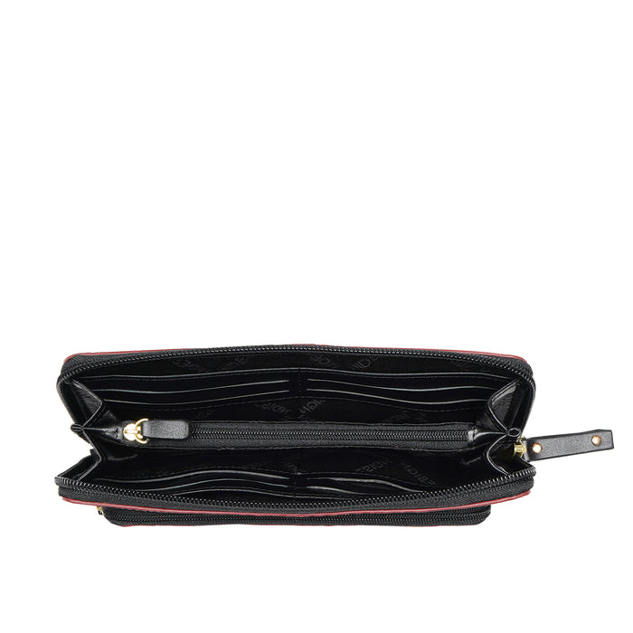 Yoko Ono W1 Red Leather Clutch Wallet