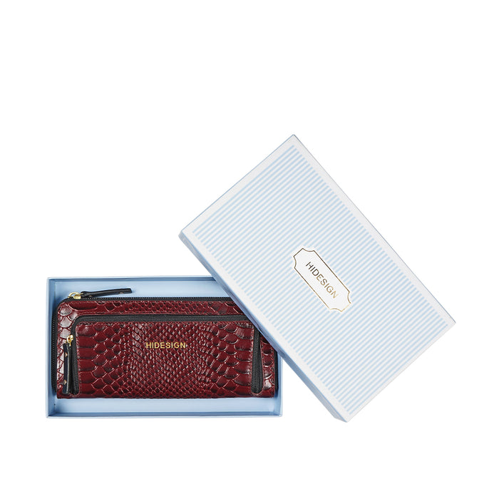 Yoko Ono W1 Red Leather Clutch Wallet