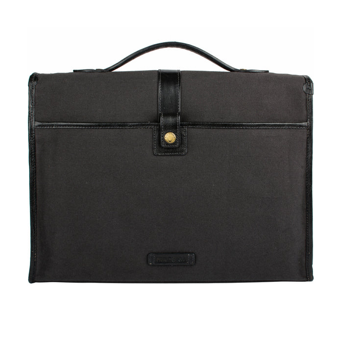 Yoruk 01 Black Canvas Briefcase