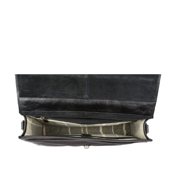 Yoruk 01 Black Canvas Briefcase