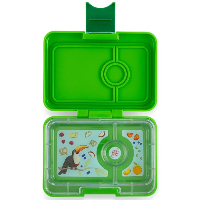 Yumbox - Bento Snack Box 3 Compartment Avocado Toucan