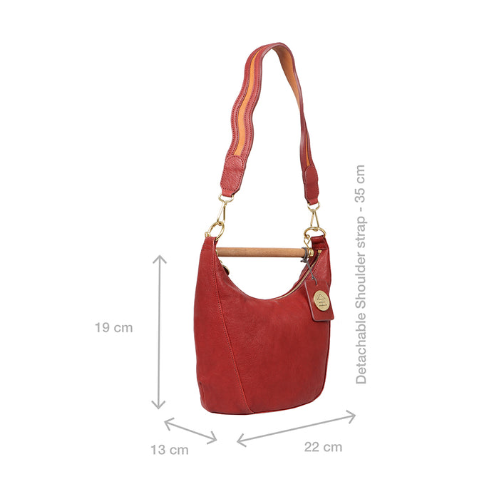 Zazen 04 Marsala Leather Shoulder Bag