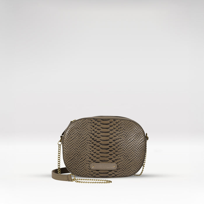 Zelda Silver Leather Sling Bag