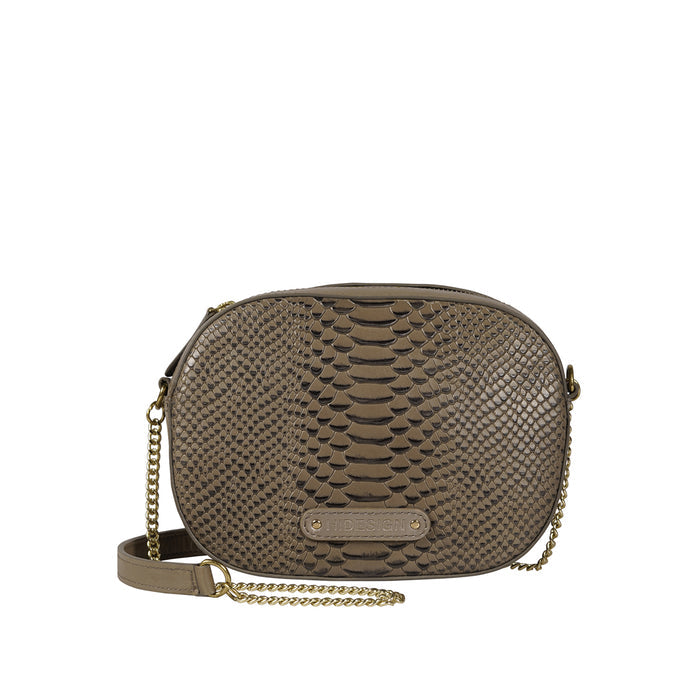 Zelda Silver Leather Sling Bag