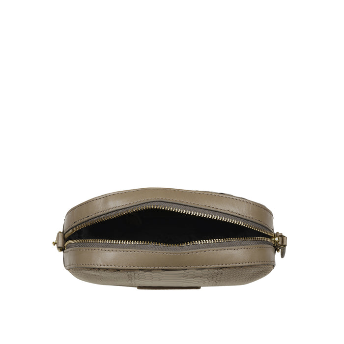 Zelda Silver Leather Sling Bag
