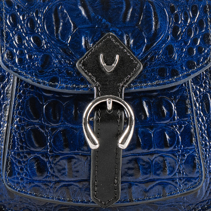 Zuzu Blue Leather Sling Bag