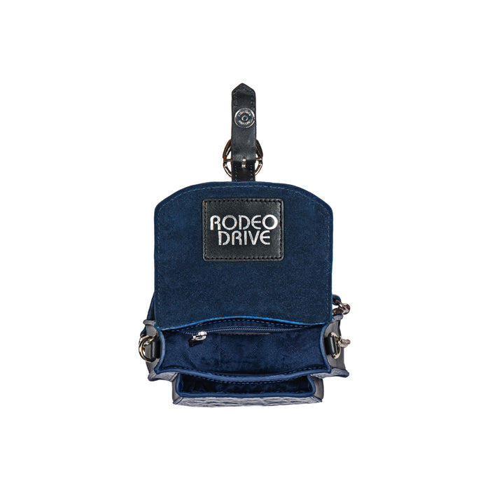 Zuzu Blue Leather Sling Bag
